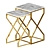 Stunning Gold Laser Cut Nesting Tables 3D model small image 2