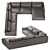 Natuzzi Italia Long Beach: High-Quality 3D Furniture Model 3D model small image 3