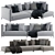 Minotti Allen Corner Sofa: Stylish and Comfortable 3D model small image 1