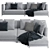 Minotti Allen Corner Sofa: Stylish and Comfortable 3D model small image 4