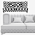 Sleek Black Fabric Sofa 3D model small image 3