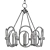 Elegant Metropolitan Clairpointe Chandelier 3D model small image 2