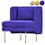 Modern Bloke Lounge Chair 3D model small image 3