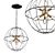 Modern Wire Globe Sputnik Chandelier 3D model small image 1