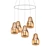 Scandinavian Brass Pendant Chandelier 3D model small image 1