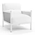 Parisian-inspired Channing Lounge Chair: Chic Comfort in Olive 3D model small image 6