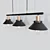 Industrial Pulley Pendant Light Set 3D model small image 3