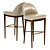 Elegant Laurent Bar Stool 3D model small image 2