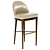 Elegant Laurent Bar Stool 3D model small image 6