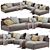 Modern Blanche Katarina Sectional 3D model small image 2
