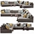 Modern Blanche Katarina Sectional 3D model small image 3