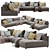 Modern Blanche Katarina Sectional 3D model small image 5