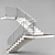 Sleek Modern Staircase for Contemporary Interiors 3D model small image 2