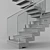 Sleek Modern Staircase for Contemporary Interiors 3D model small image 7
