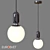 Eurosvet Bubble Pendant Lamp - Black Pearl 3D model small image 1