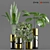 5-Piece Indoor Plant Pot Set 3D model small image 1
