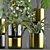 5-Piece Indoor Plant Pot Set 3D model small image 2