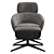 Minimalist Minotti Russell Armchair 3D model small image 4