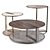 Giorgetti Meda: Clamp Metallic Coffee & Side Tables 3D model small image 1