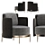 Modern Minotti Tape Armchair: Stylish & Comfortable 3D model small image 2