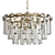 Elegant Arden Brass Chandelier 3D model small image 1