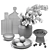 Elegant Ikea Décor Set 3D model small image 2