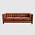 Title: Antique Courtyard Premium Leather Sofa 3D model small image 3