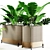 Modern Style Planter Set 3D model small image 2