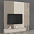 Modern TV Wall Set: Sleek Design for 65 Inch TV 3D model small image 4