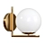 Sleek STEM Wall Light 3D model small image 1