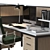 Modern Office Furniture Set 3D model small image 6