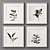 Modern Wood Picture Frames Set-278 3D model small image 1