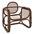 Modern Marte Lounge Chair 3D model small image 1
