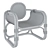Modern Marte Lounge Chair 3D model small image 3