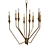 Vintage Brass Archie Chandelier 3D model small image 1