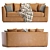 Elegant Taylor Leather Sofa 3D model small image 3