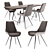 Modern Celia Chair & Vermont Table Set 3D model small image 1
