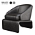 Elegant Minotti Halley Armchair 3D model small image 1