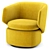 Swivel Crescent Chair: Stylish & Functional 3D model small image 3