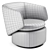 Swivel Crescent Chair: Stylish & Functional 3D model small image 6