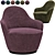 Elegant Swivel Armchair: 2-in-1 Comfort 3D model small image 1