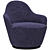 Elegant Swivel Armchair: 2-in-1 Comfort 3D model small image 3