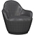 Elegant Swivel Armchair: 2-in-1 Comfort 3D model small image 4