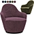 Elegant Swivel Armchair: 2-in-1 Comfort 3D model small image 6