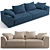 Elegant Fendi Casa Blaze Sofa 3D model small image 1