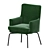 Elegant Bisma Armchair - Dark Green 3D model small image 2