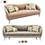 Luxe Three-Seater Sofa: Stylish Comfort 3D model small image 1