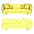Luxe Three-Seater Sofa: Stylish Comfort 3D model small image 4