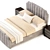 Bayonne Bed: High-Quality, Unwrapped Design 3D model small image 6