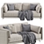 Elegant DItre Italia Sofa Krisby 3D model small image 4